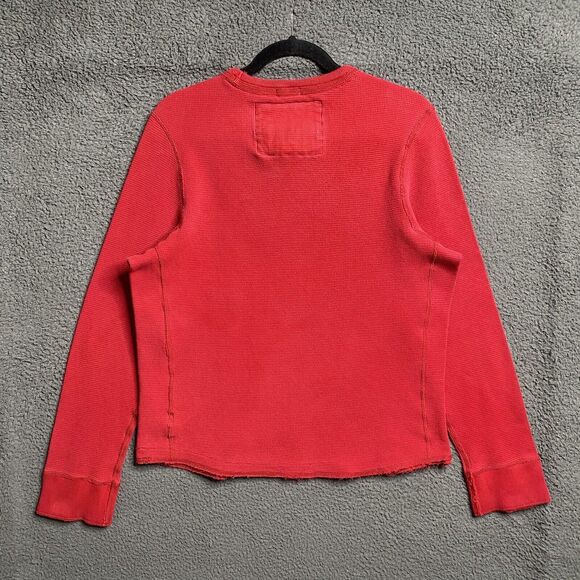 Vintage Abercrombie & Fitch Shirt Mens XL Red Muscle Fit Thermal Sweater Y2K - Picture 11 of 16
